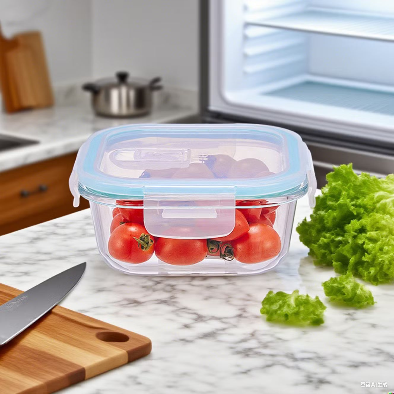 Borosilicate Glass Meal Prep Container (Airtight Lid)